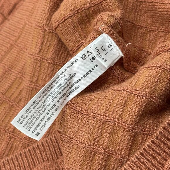 Free People FP Beach Short N Sweet Size Large Ambered Coral Sweater Minidress - Picture 13 of 15